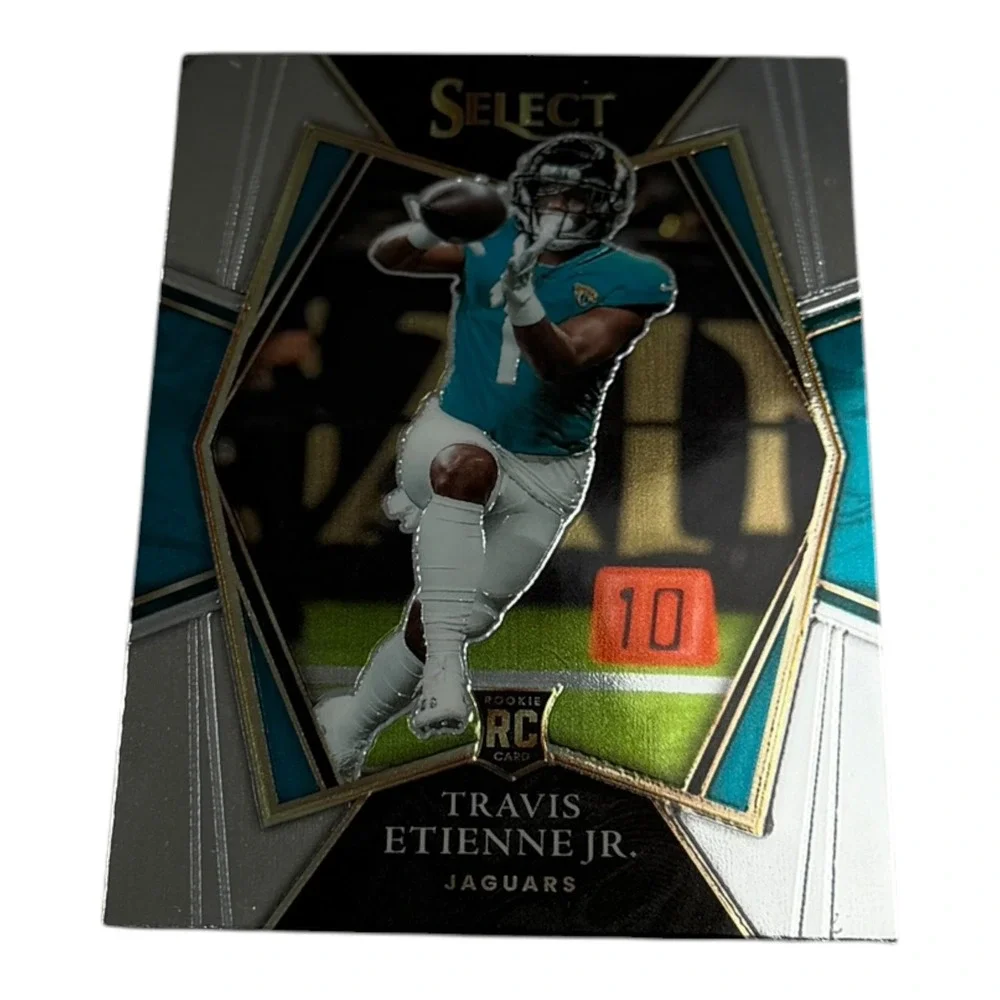 2021 Panini Select Travis Etienne Jr RC Premier Level Silver Prizm No154 Jaguars